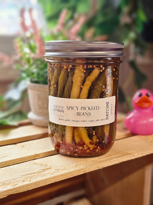 Spicy pickled beans