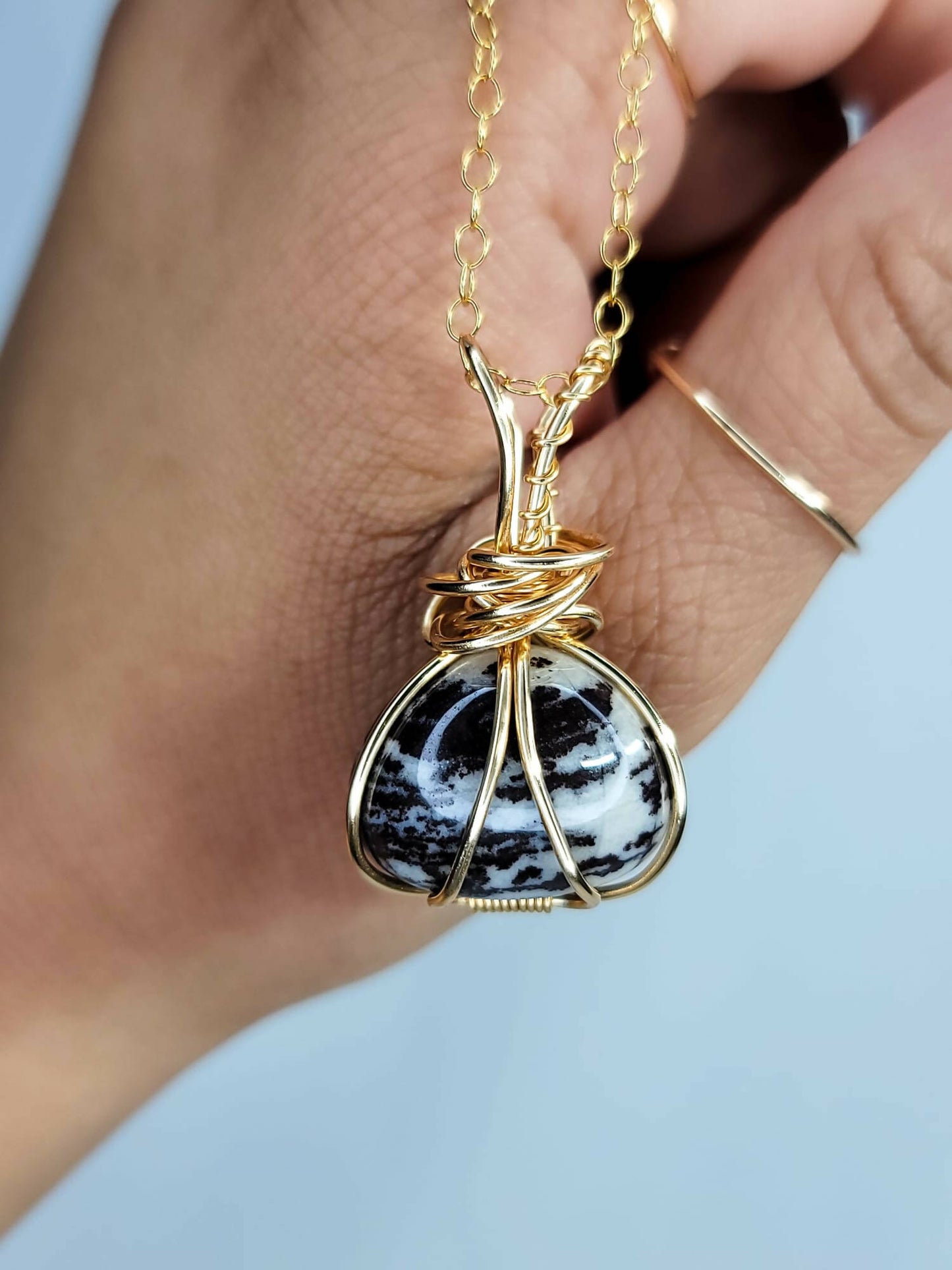 Bamboo Leaf Agate Pendant