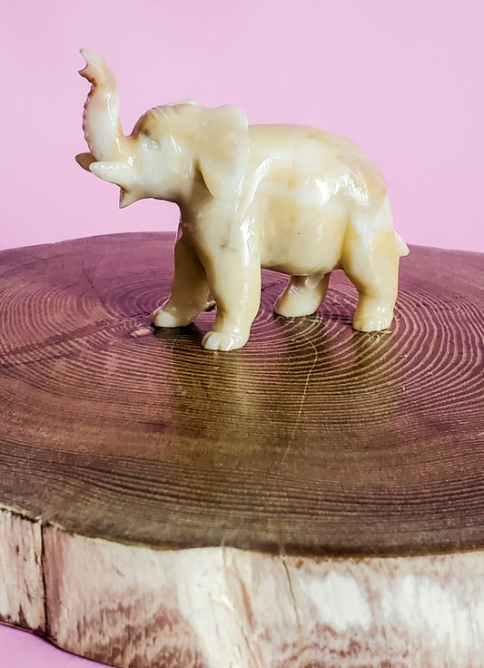 High Quality Calcite Elephant Carving
