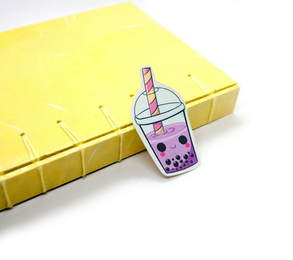 Bubble tea die cut sticker