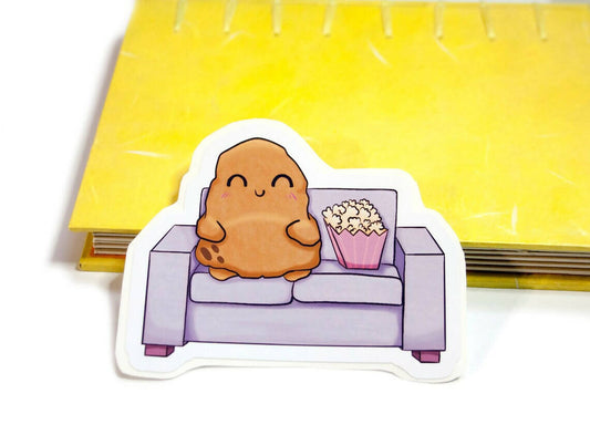 Couch potato sticker