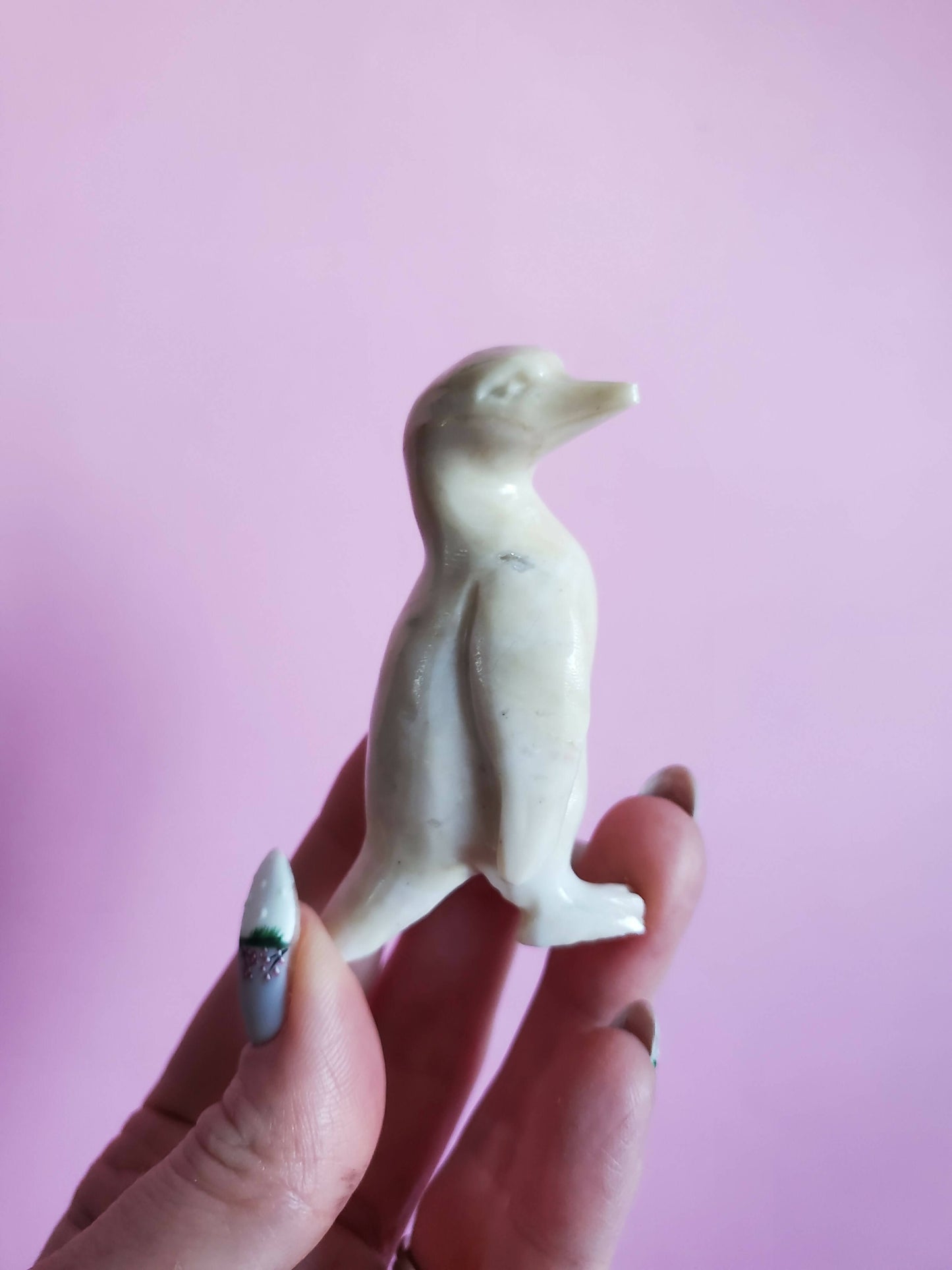 High Quality Calcite Penguin Carving