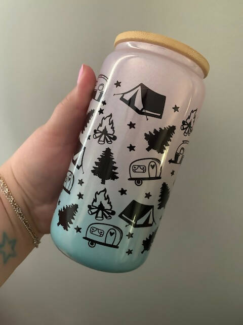 Camping Glass Jar