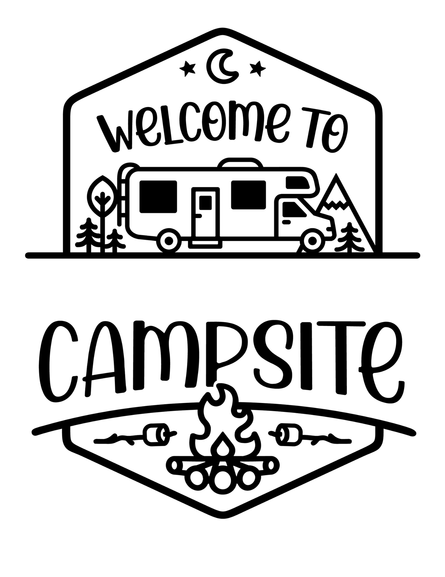 Customizable Campsite Sign