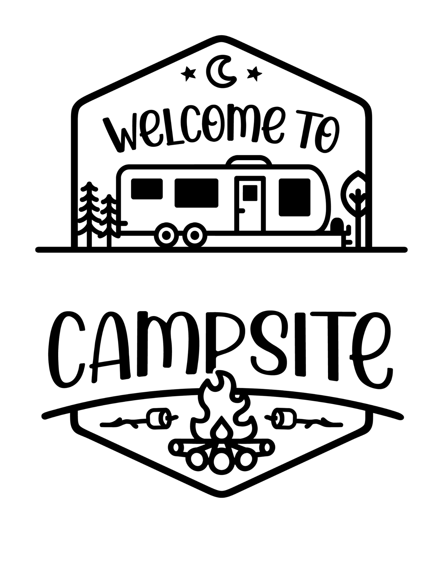 Customizable Campsite Sign