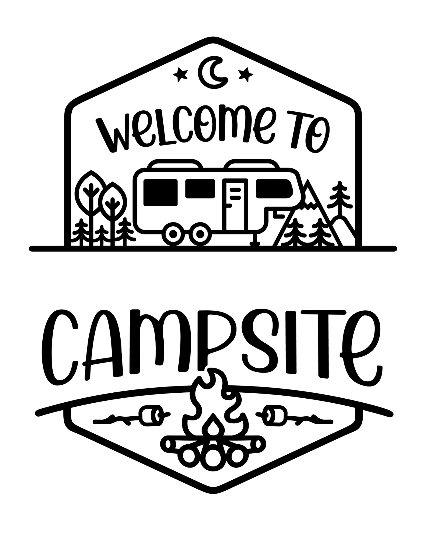 Customizable Campsite Sign