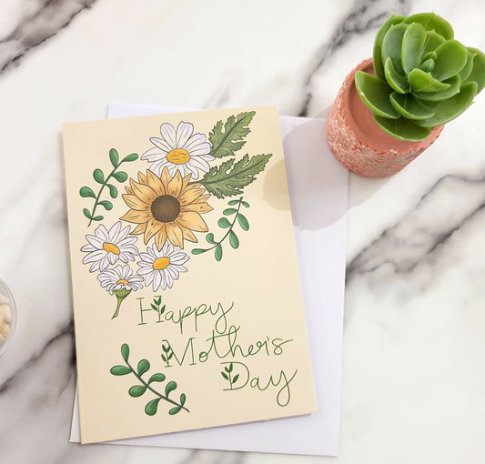 Sunflower Mother's Day card