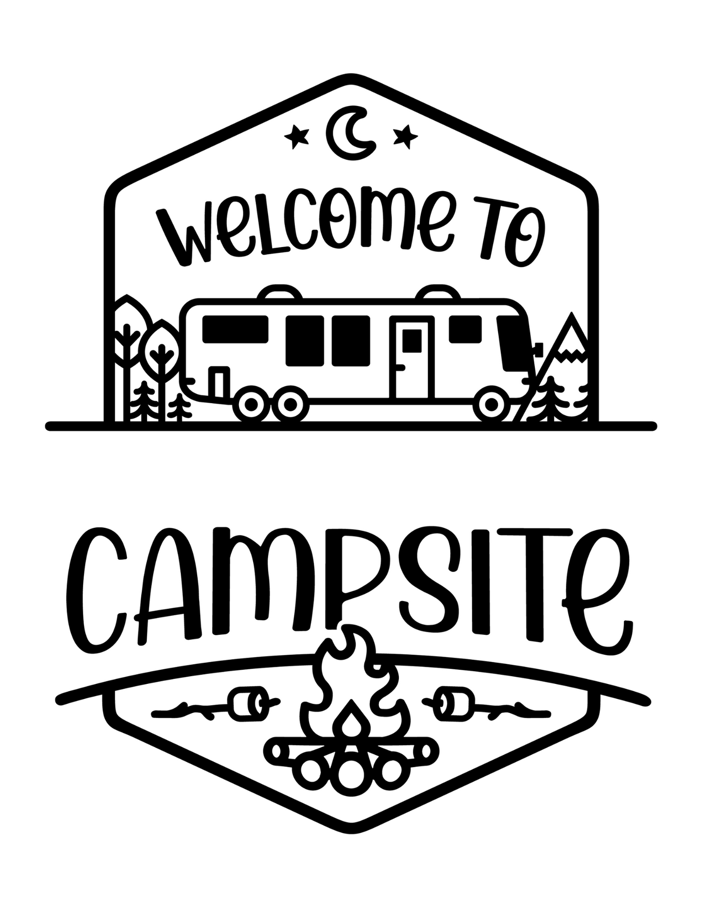 Customizable Campsite Sign