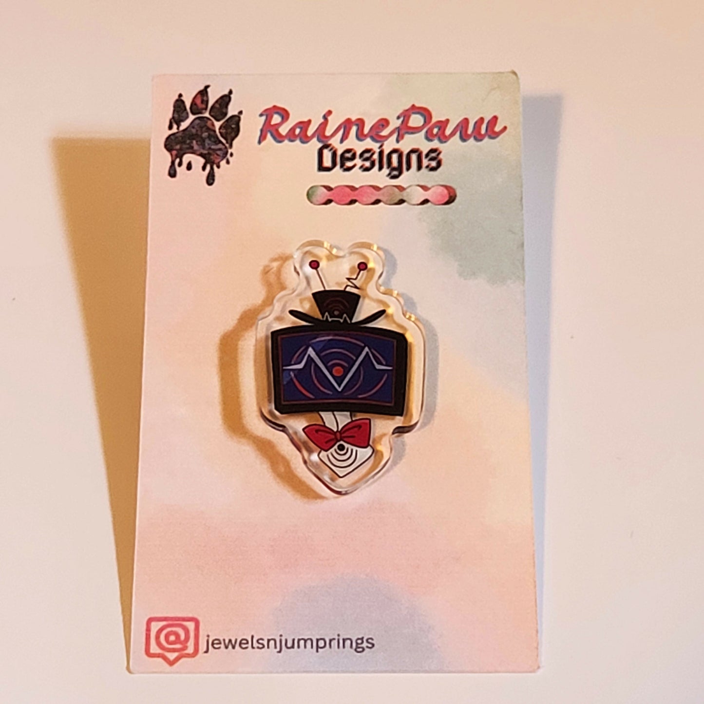 Vox acrylic pin