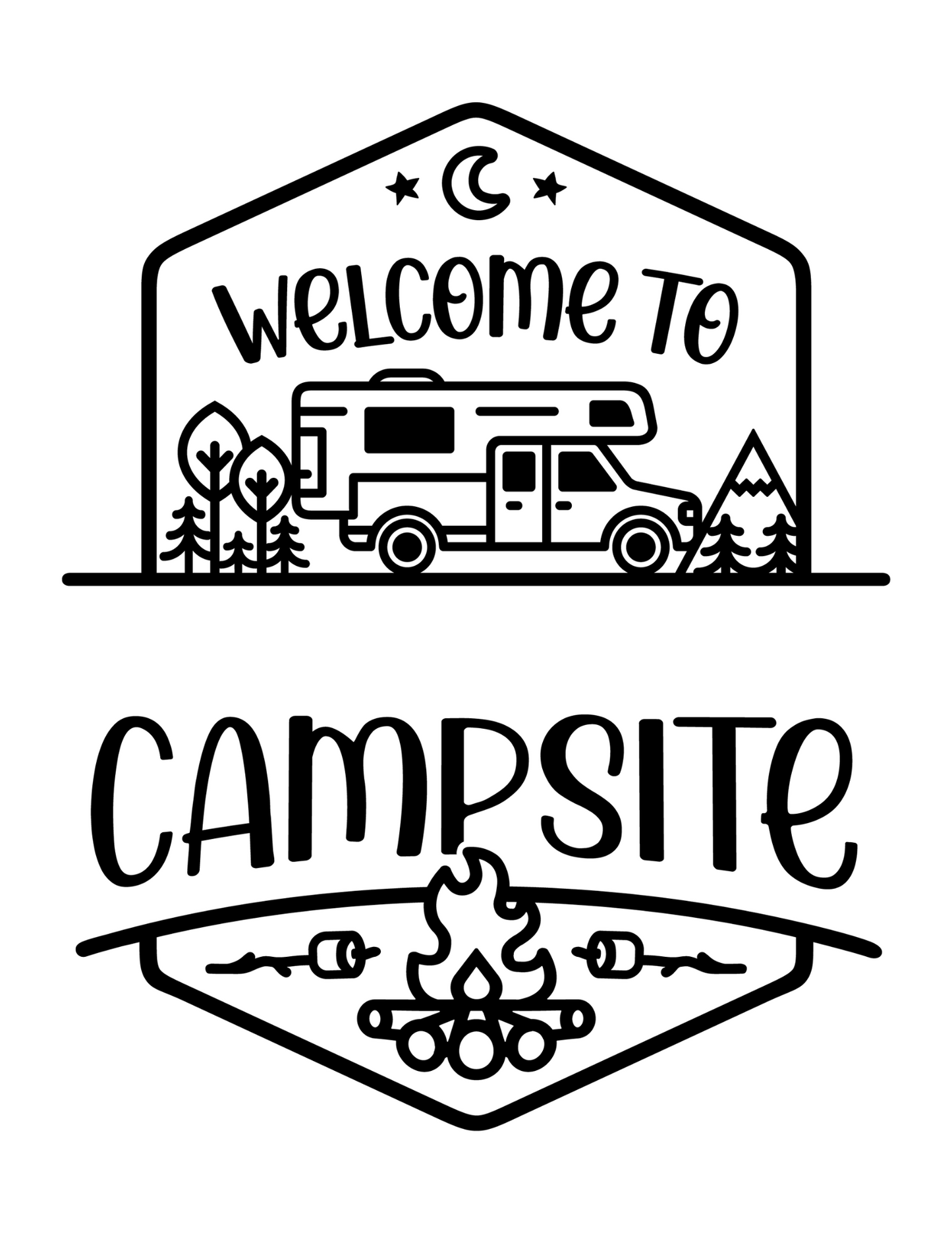 Customizable Campsite Sign