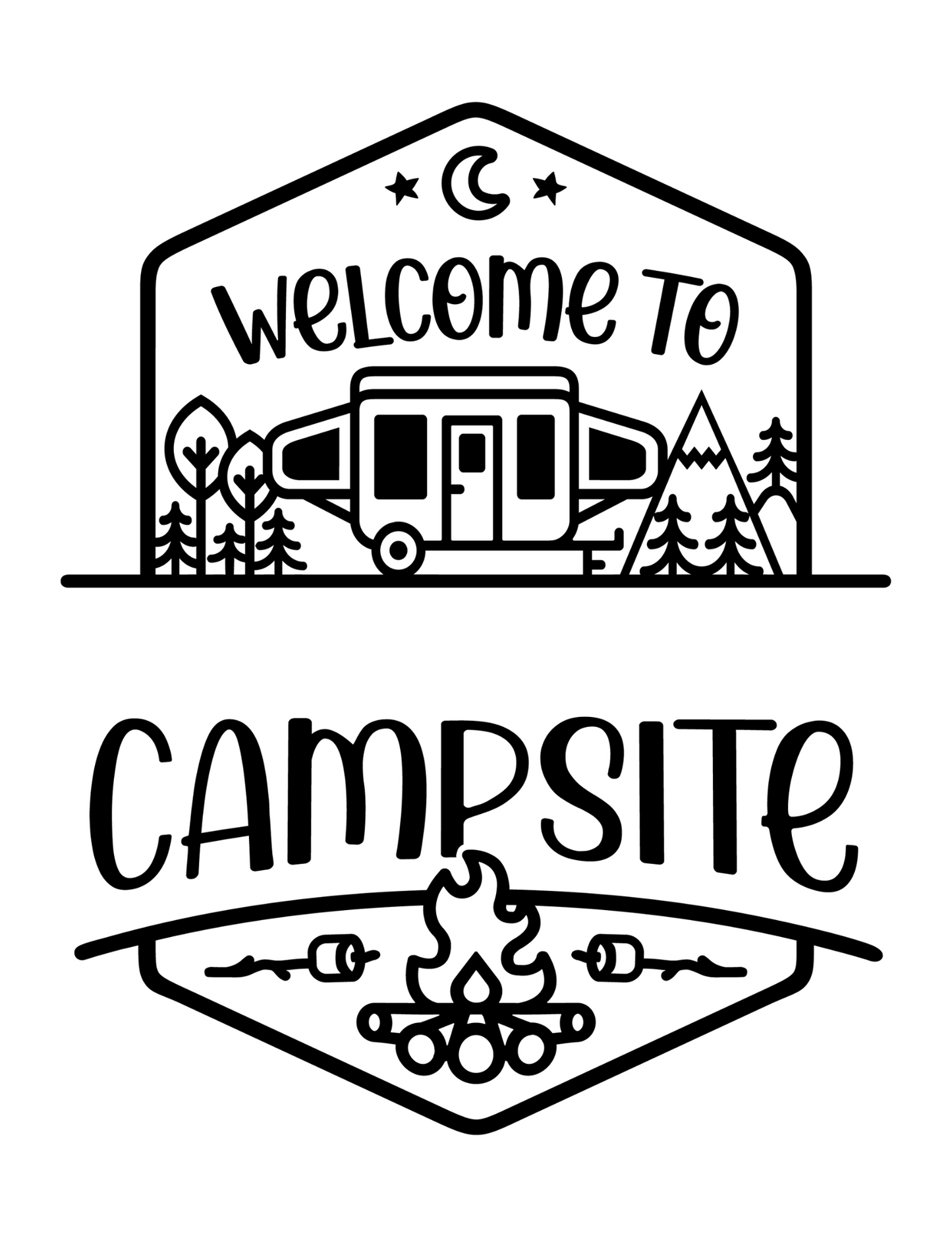 Customizable Campsite Sign