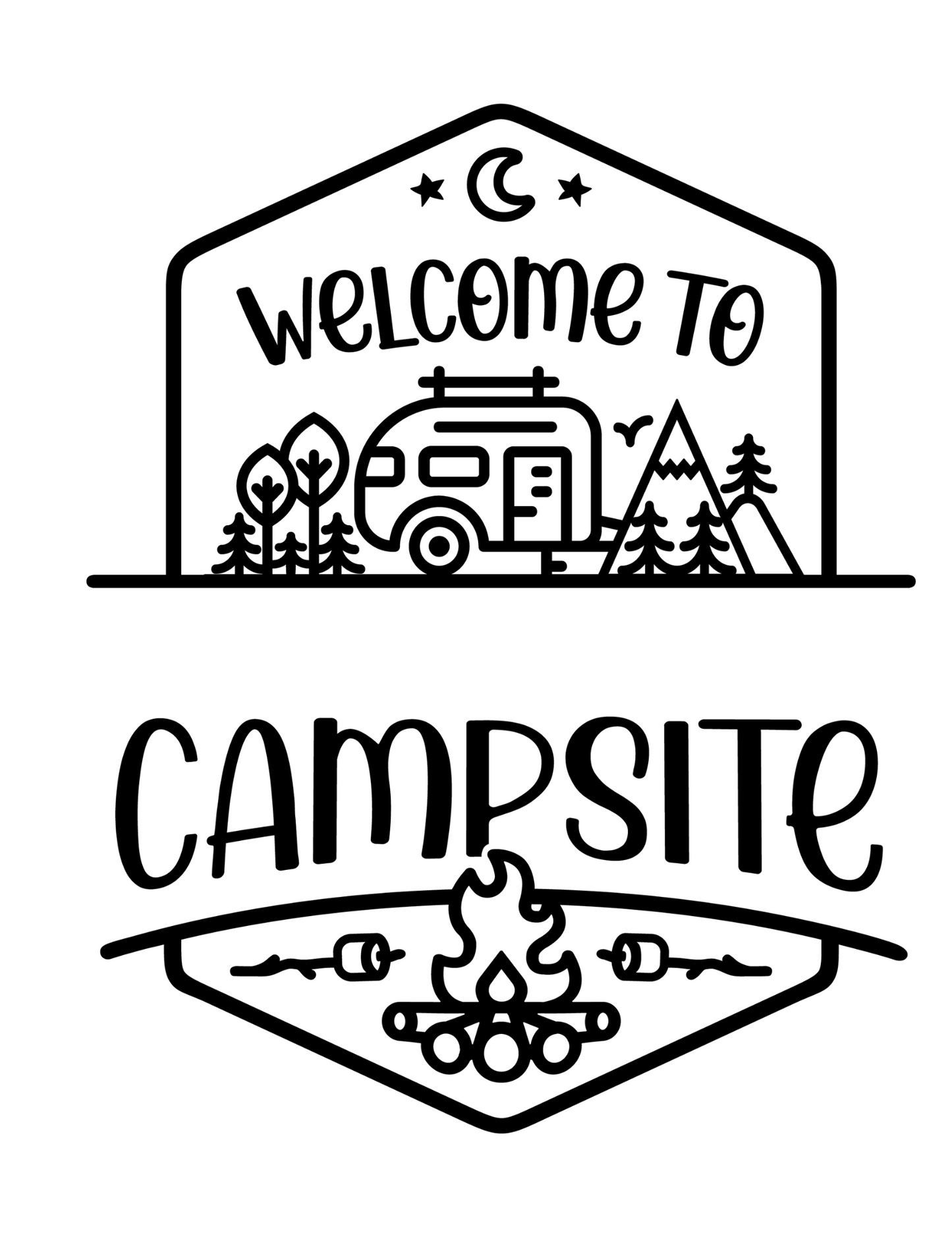 Customizable Campsite Sign