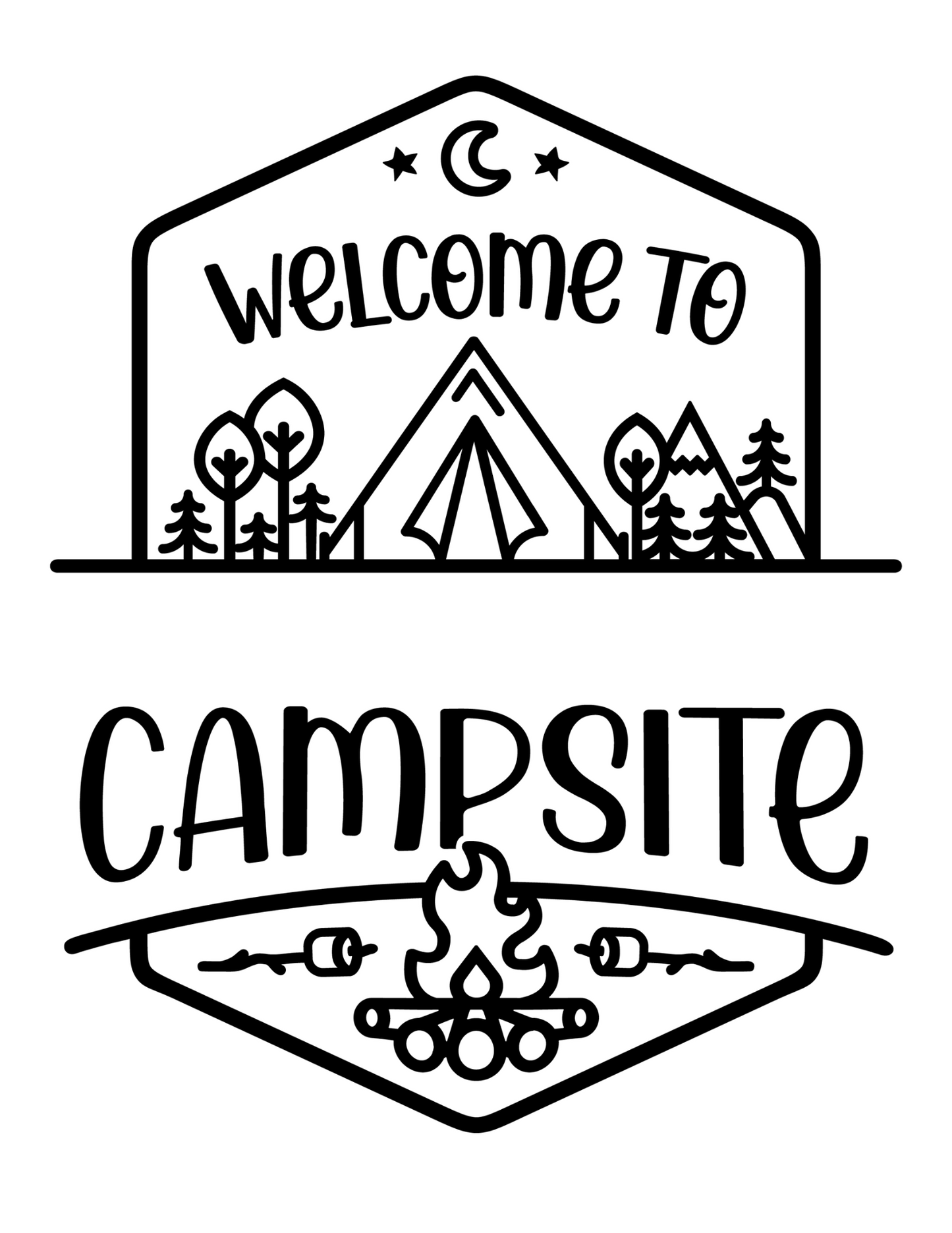 Customizable Campsite Sign