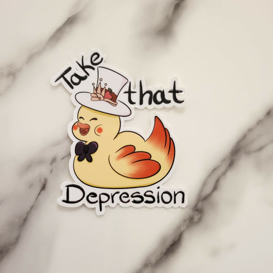 Depression Duck sticker