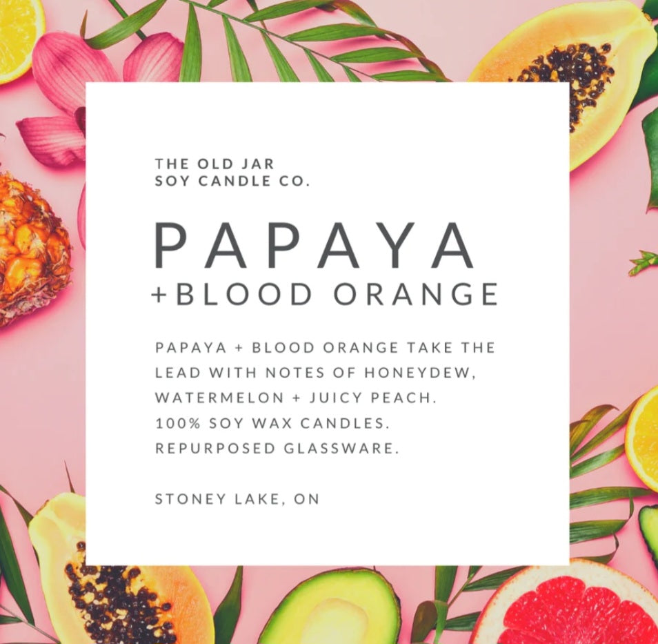 Papaya and blood orange - Old Jar Candle co