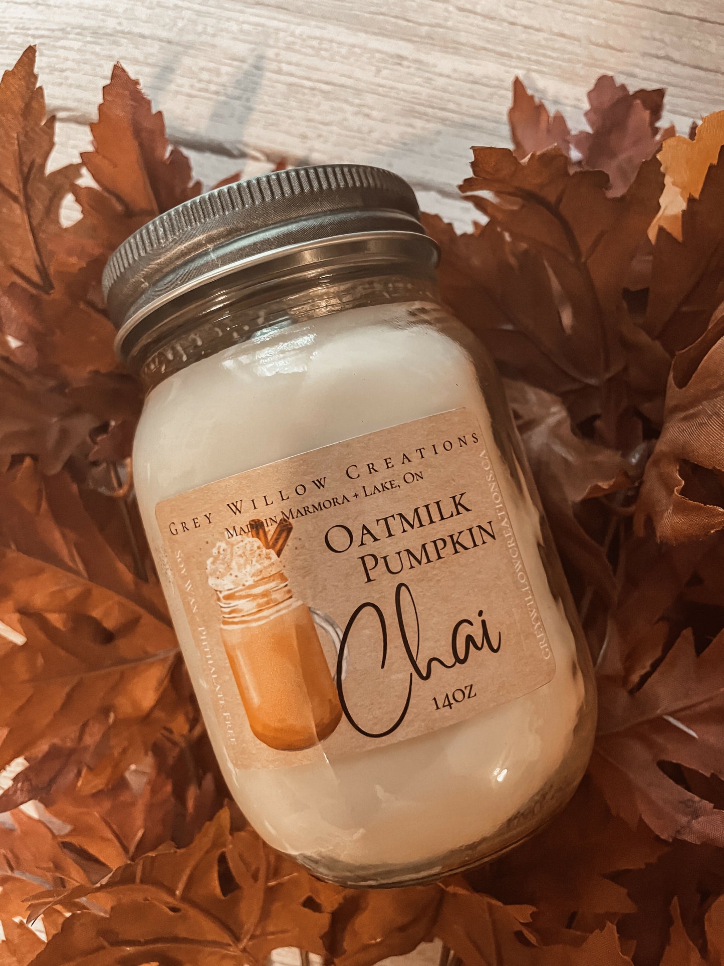 Oatmilk Pumpkin Chai 14oz Mason