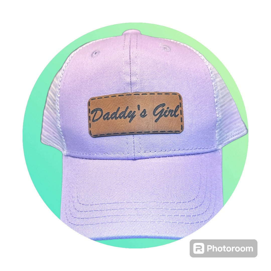 Lilac Trucker Hat - Infant 0-6 months - Daddy's Girl Patch