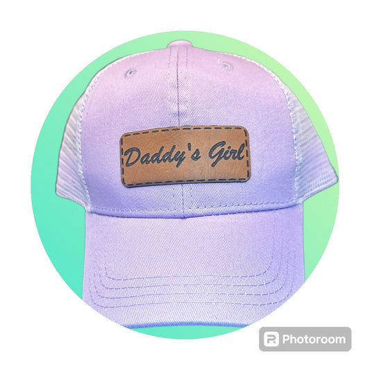 Lilac Trucker Hat - Infant 0-6 months - Daddy's Girl Patch