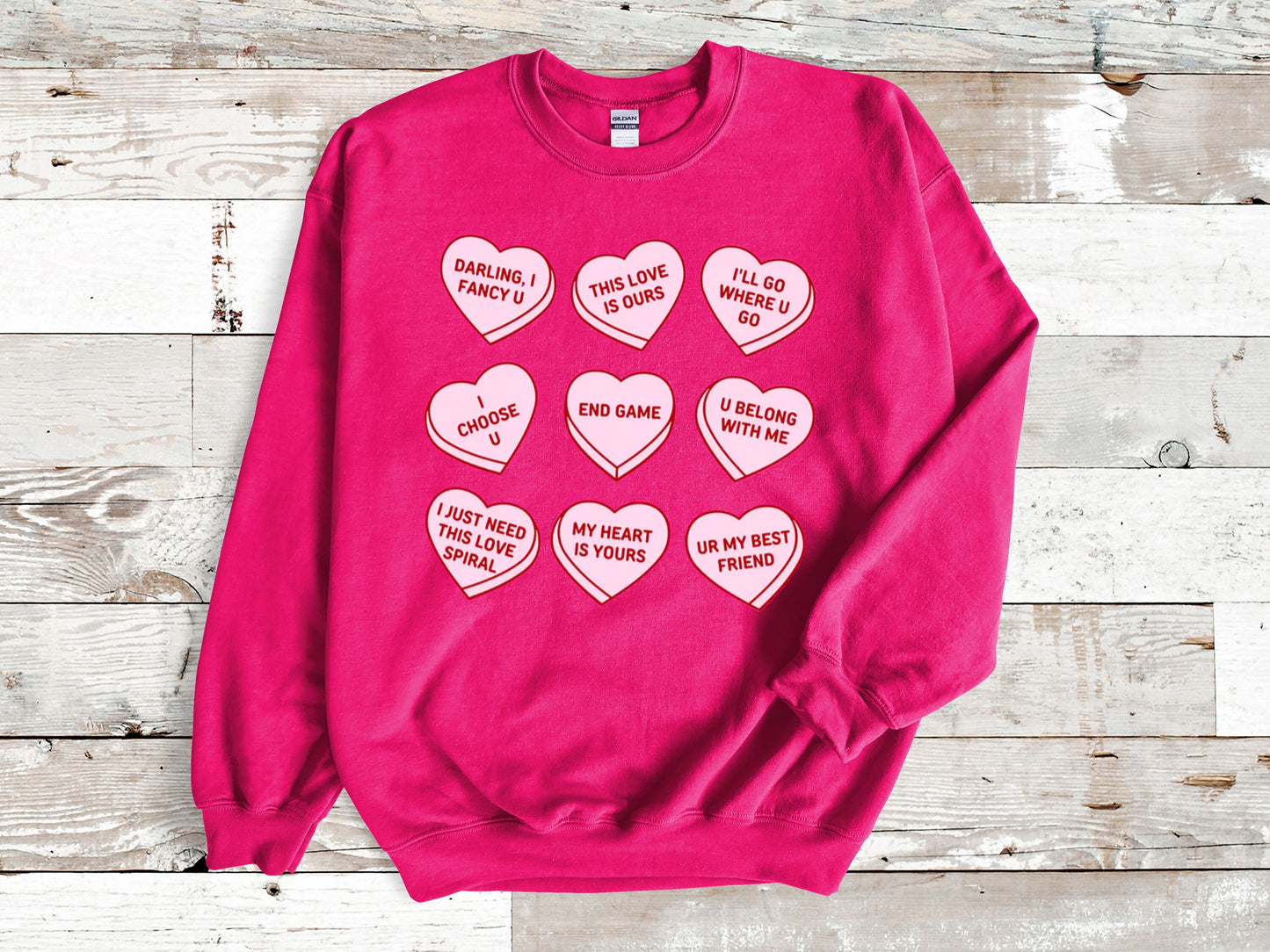 Lyric Hearts Pink Sweatshirt