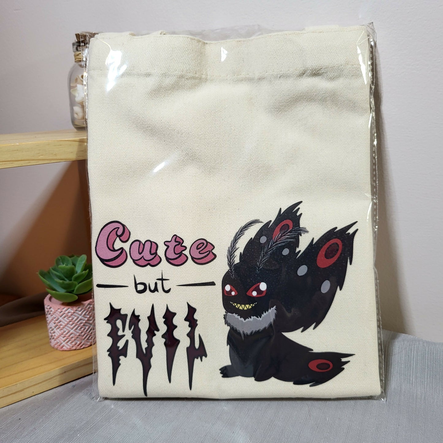 Cute but Evil mothman tote bag