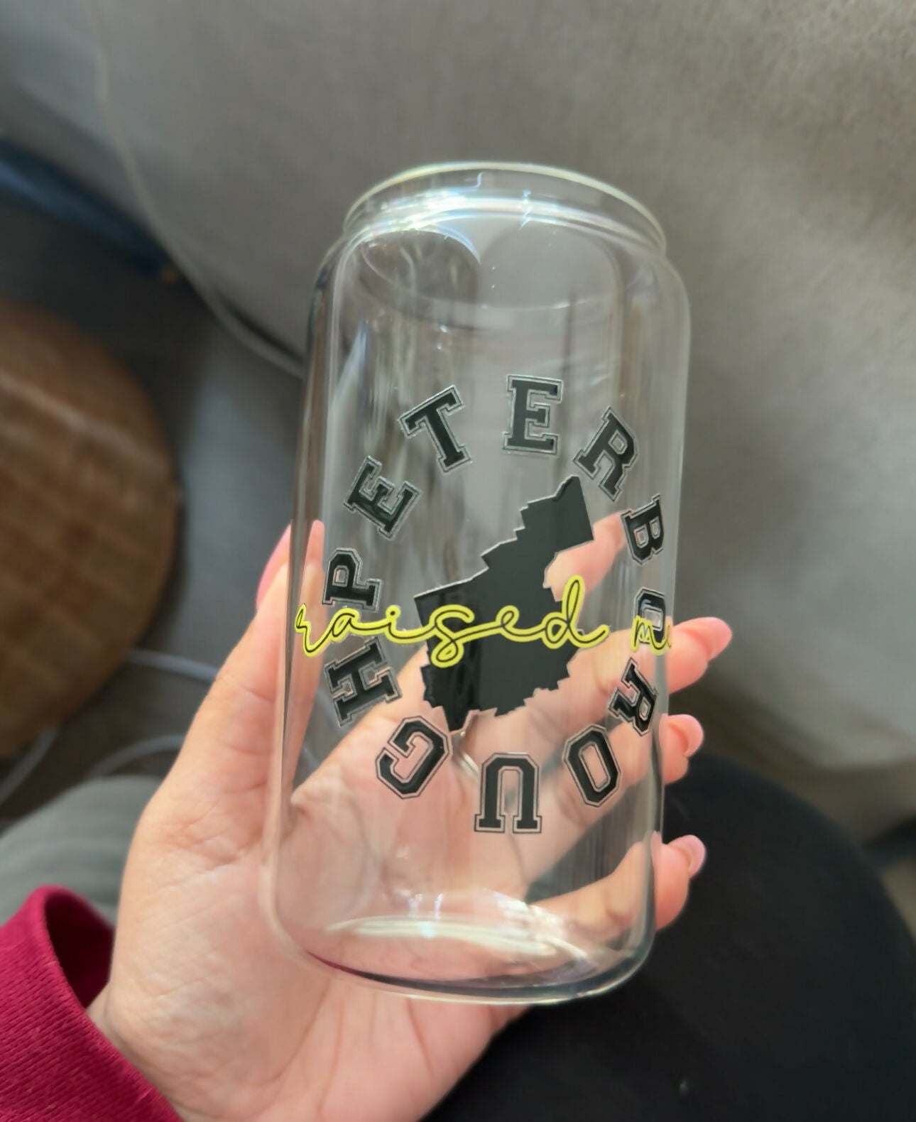 Peterborough Raised me - 16 oz can glass