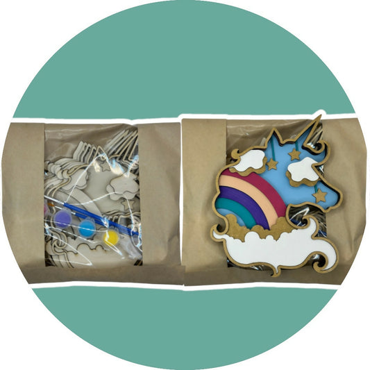 Wood Layered Art Set - Unicorn