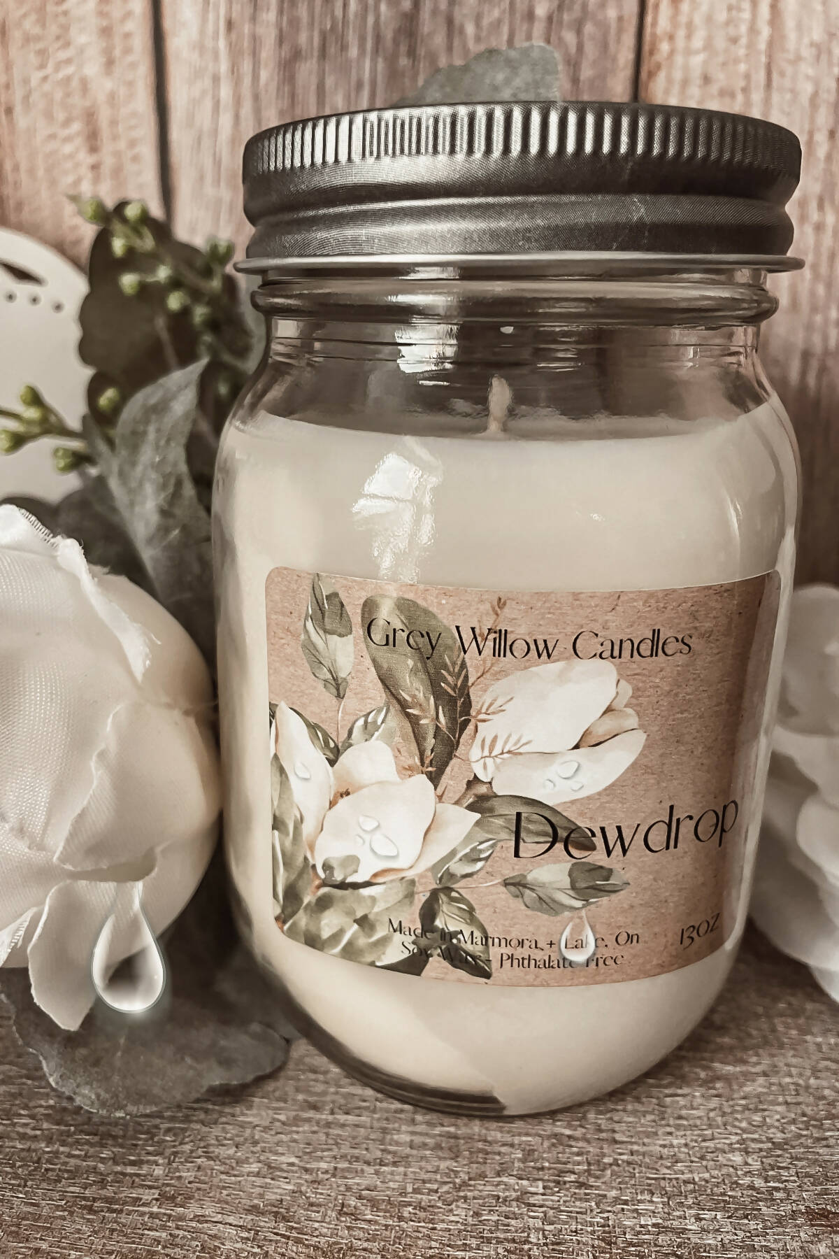 13oz Dewdrop Mason Jar Candle