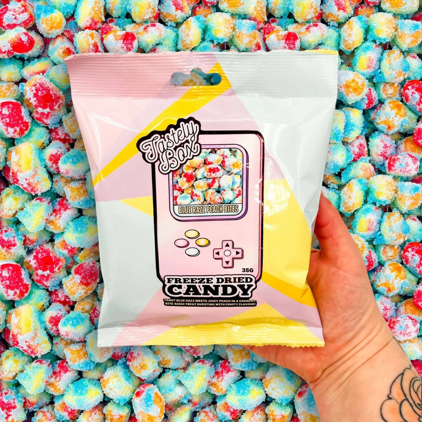 Blue Razz Peach Bites | Freeze-Dried Candy