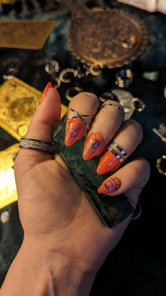 abstract love press-on nails