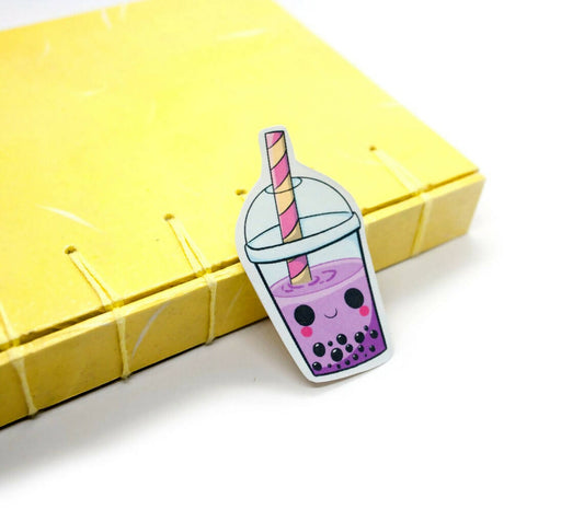 Bubble tea die cut sticker