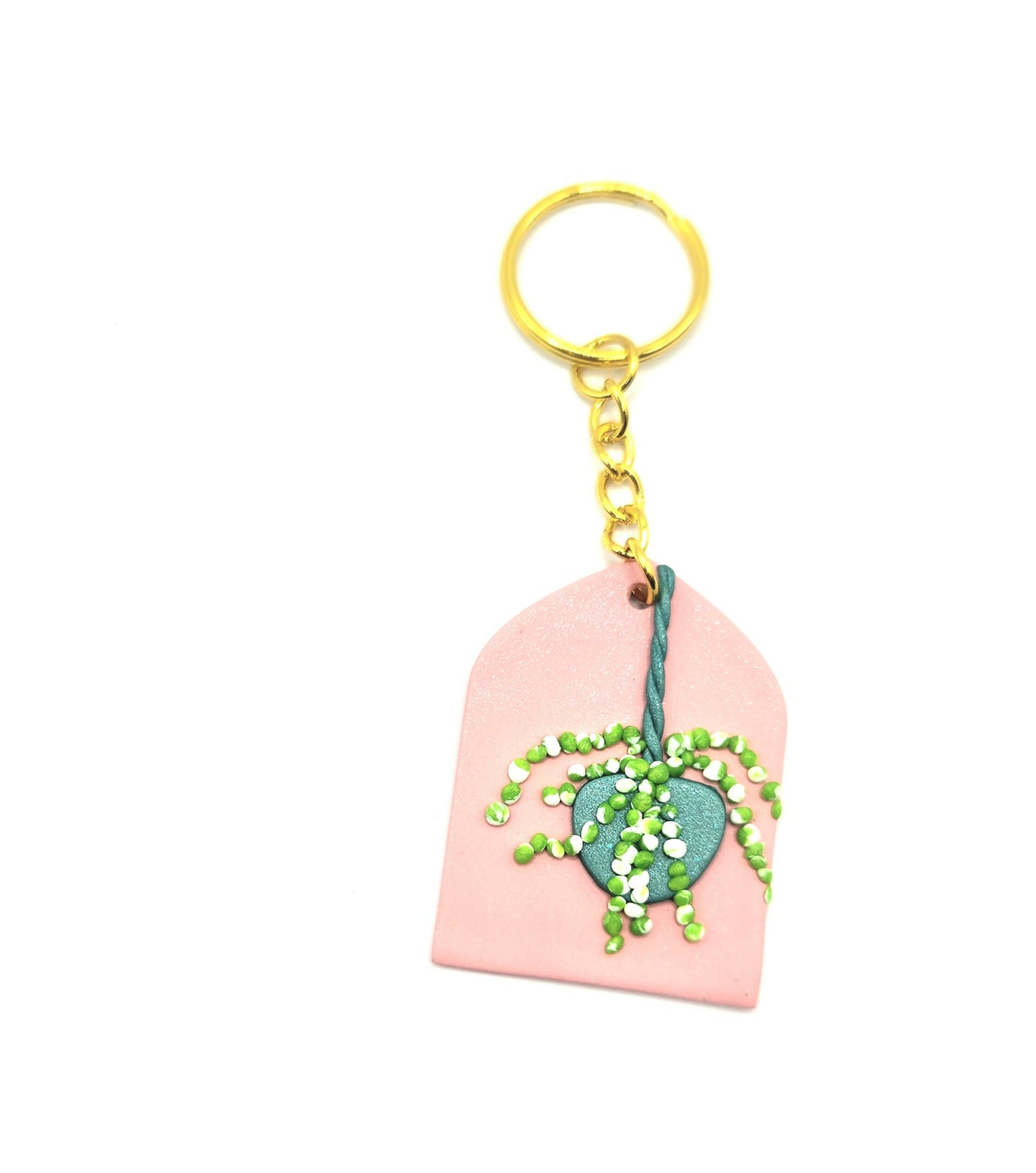 Variegated String Of Pearl's Keychain