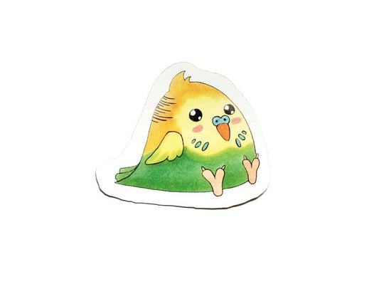 Parakeet art stickers, Budgie stickers