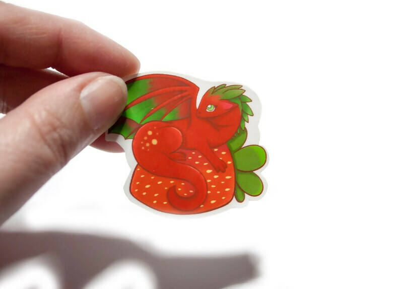 Strawberry dragon sticker