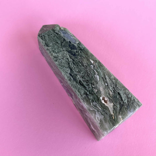 Moss Agate (Medium Tower)