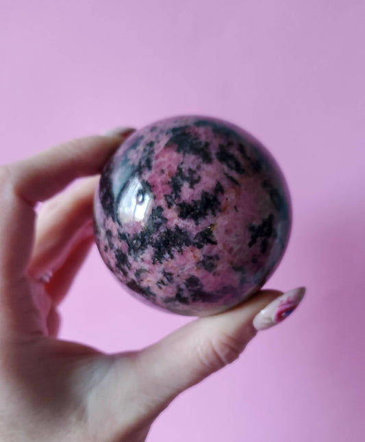 Rhodonite Sphere