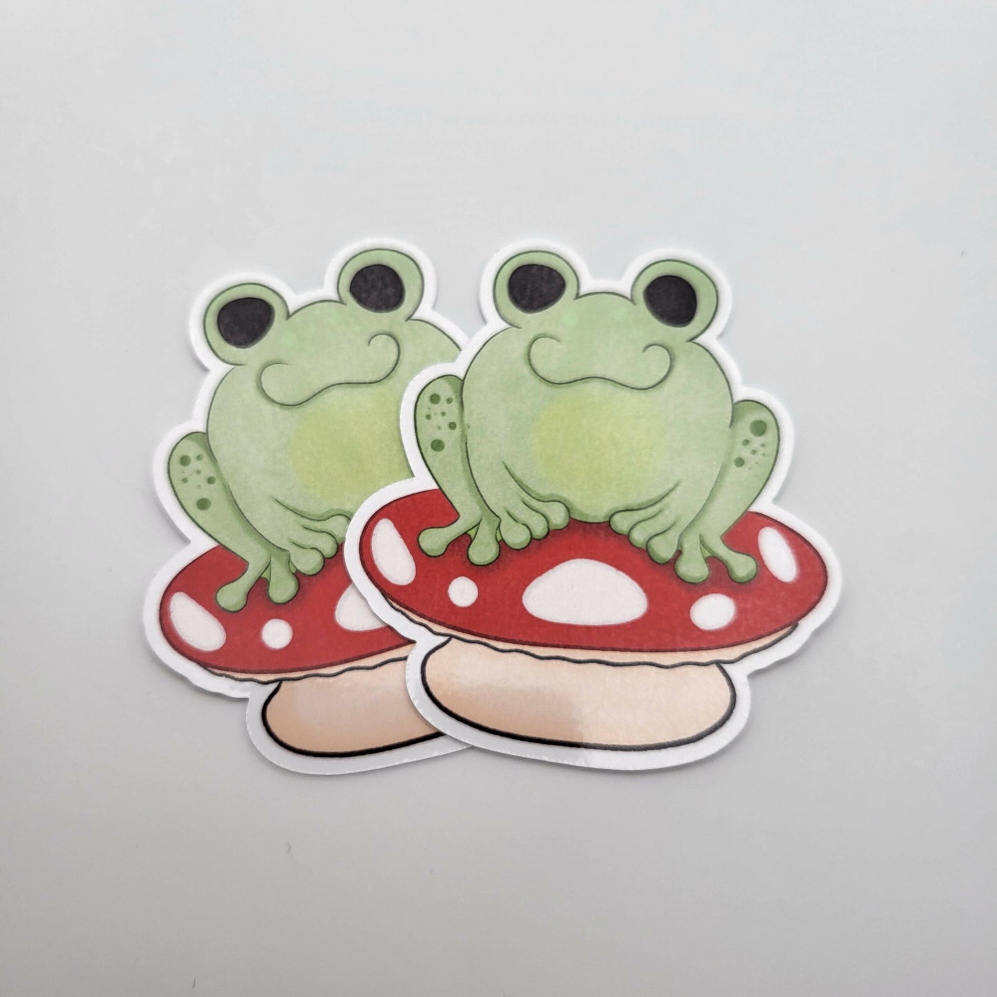 Frog on a mushroom sticker