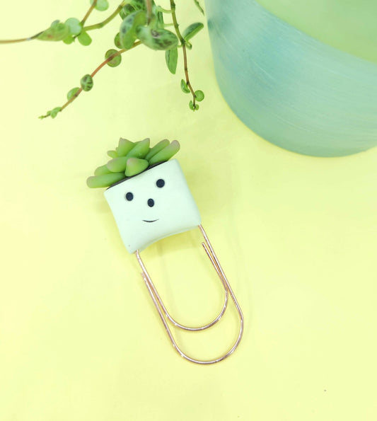 Smiley Succulent Bookmark