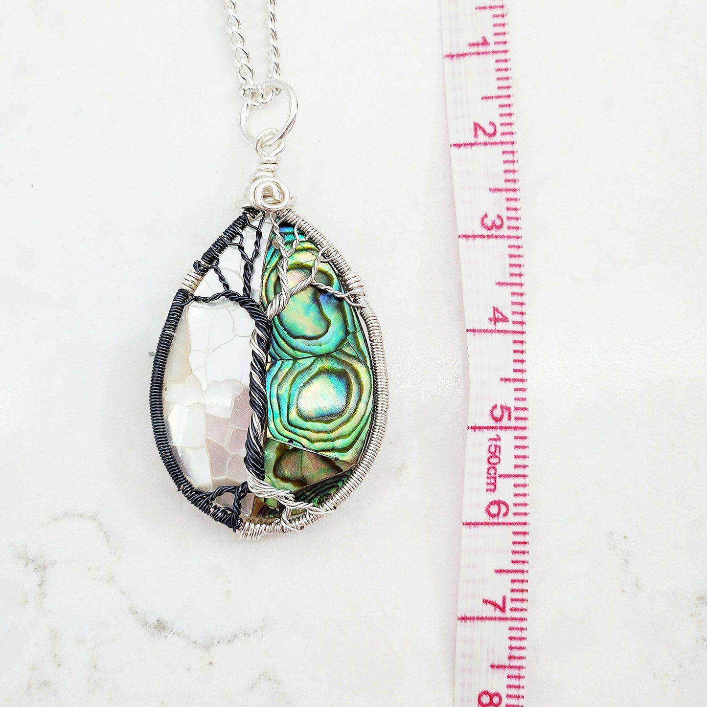 Mother of Pearl & Abalone Shell Ying & Yang Pendant