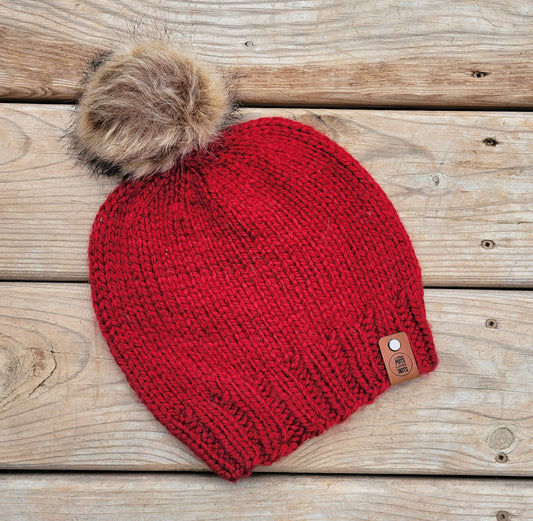 Staple Beanie With Pom