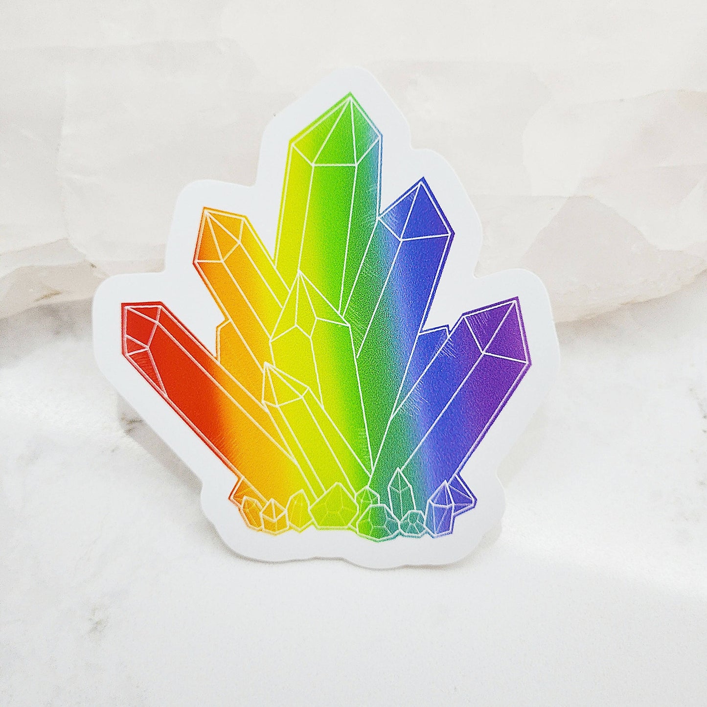 Rainbow Crystal Vinyl Sticker