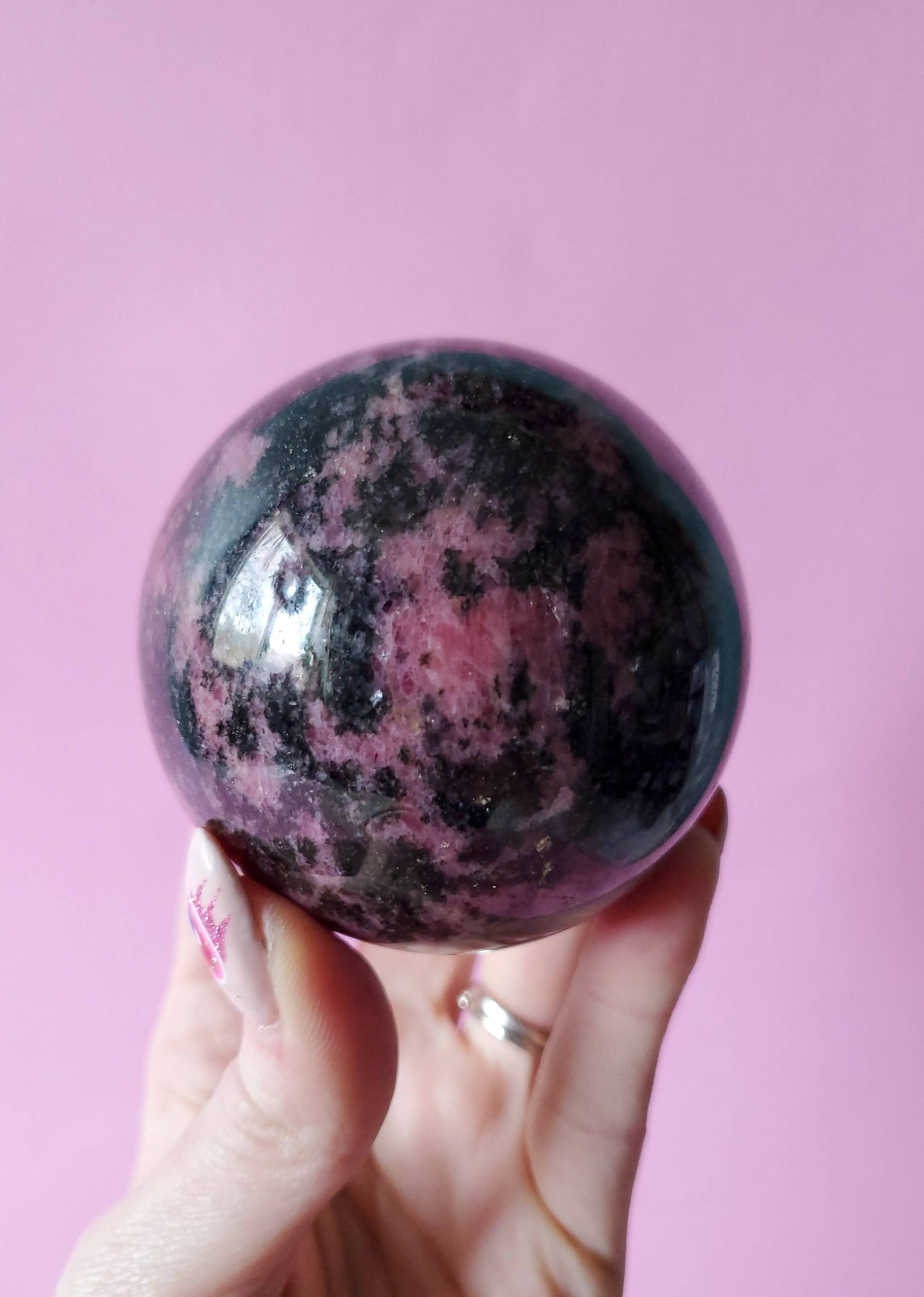 Rhodonite Sphere