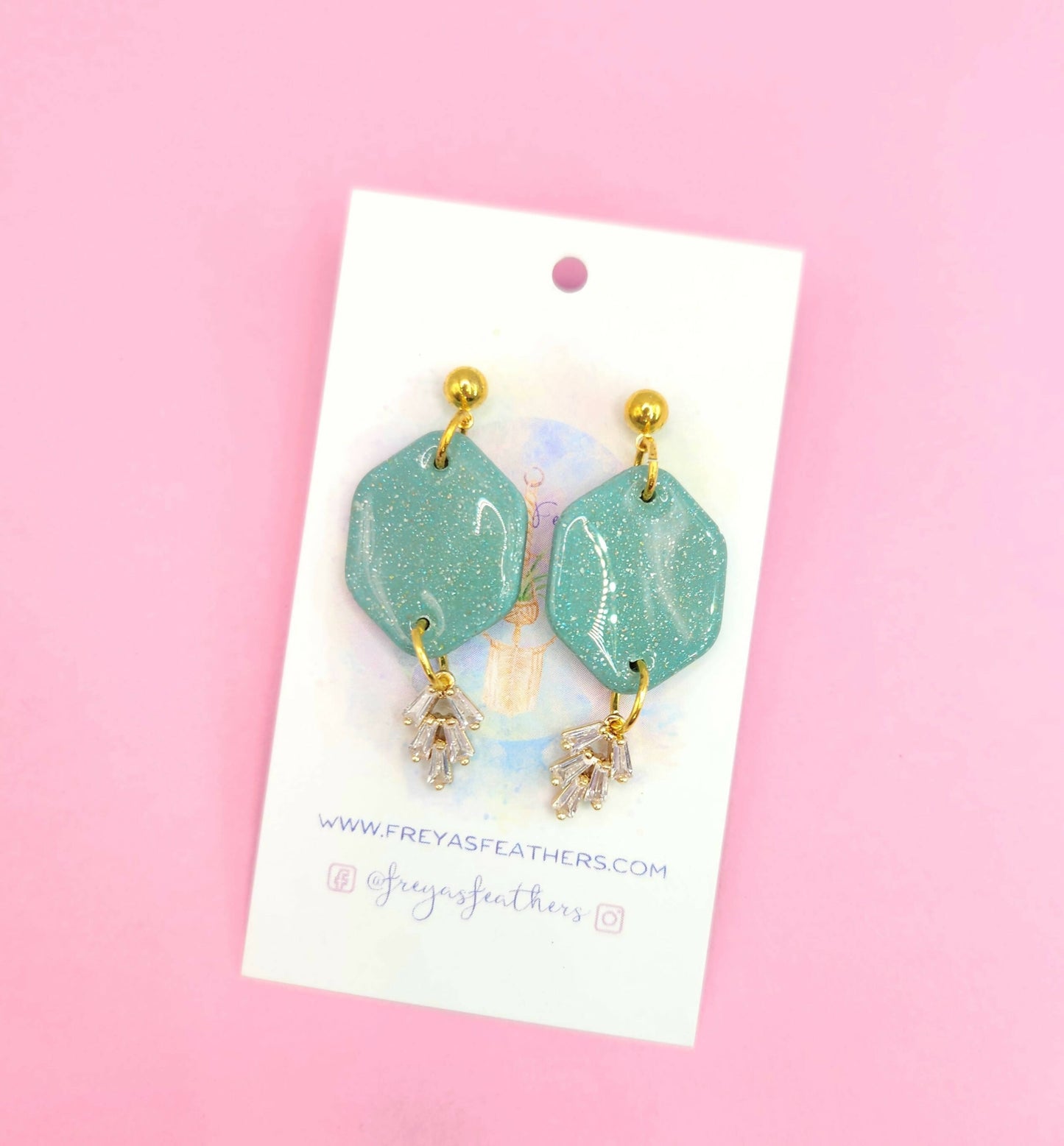 Sparkly Teal Dangles