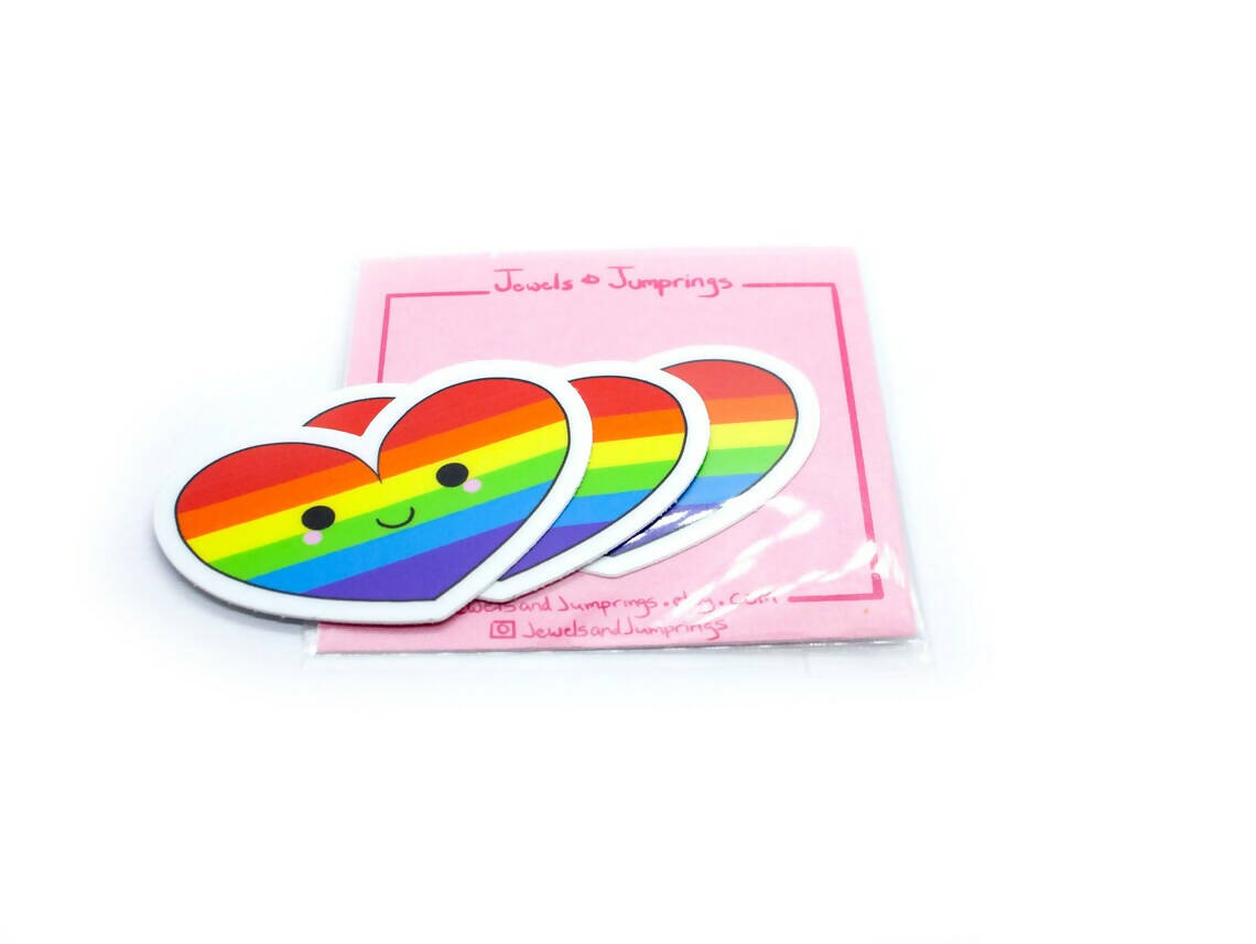 Rainbow Heart vinyl sticker