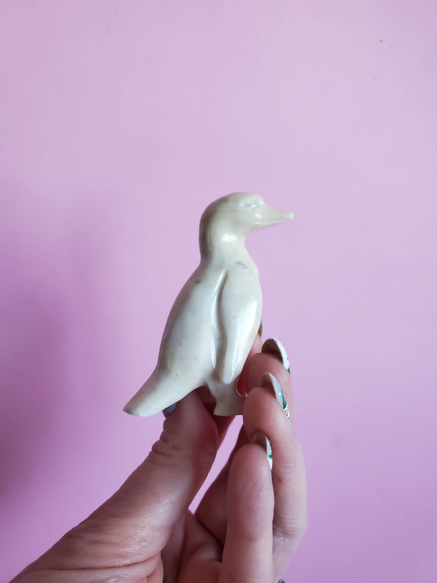 High Quality Calcite Penguin Carving