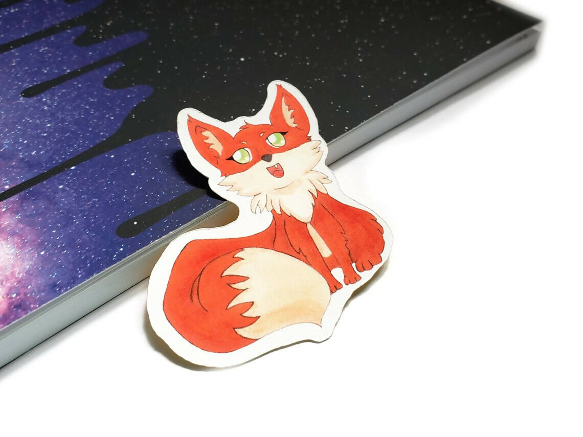 Cute Red Fox woodland animal die cut sticker