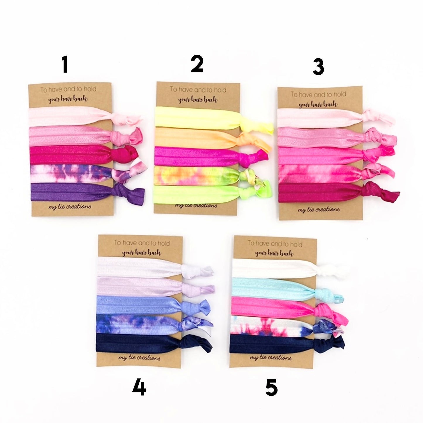 Tie Dye Hair Tie Packs