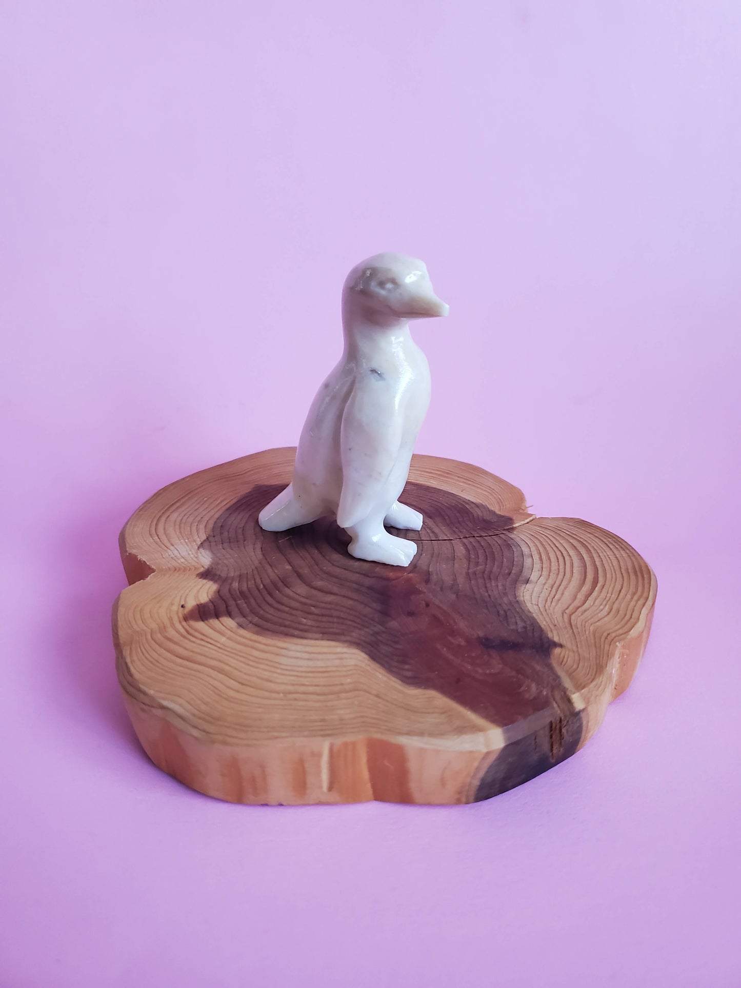 High Quality Calcite Penguin Carving