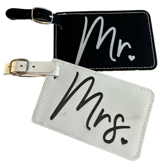 Mr & Mrs luggage tags