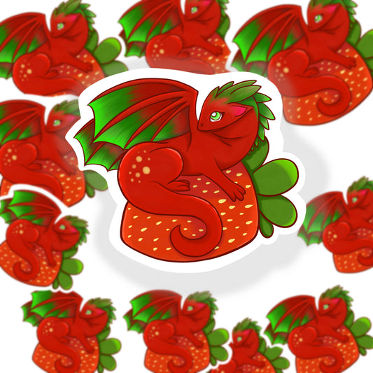 Strawberry dragon sticker