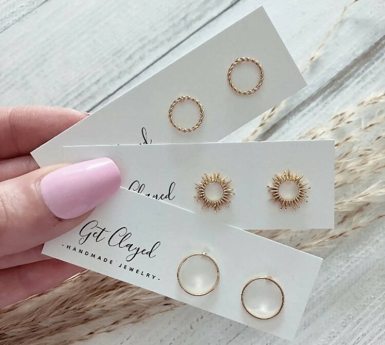 Gold plated studs
